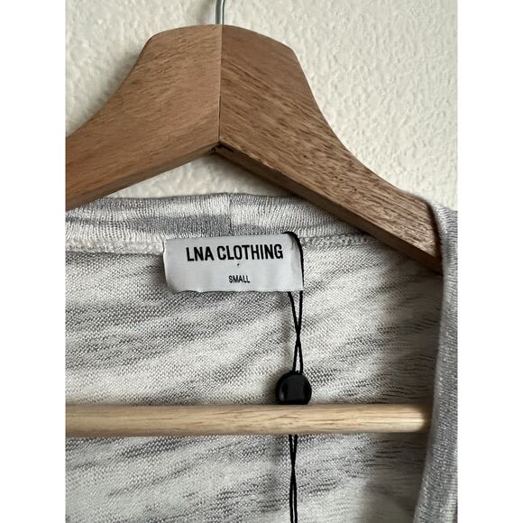 LNA Clothing Cut Out Top Gray White Zebra Print Size Small - Picture 5 of 8